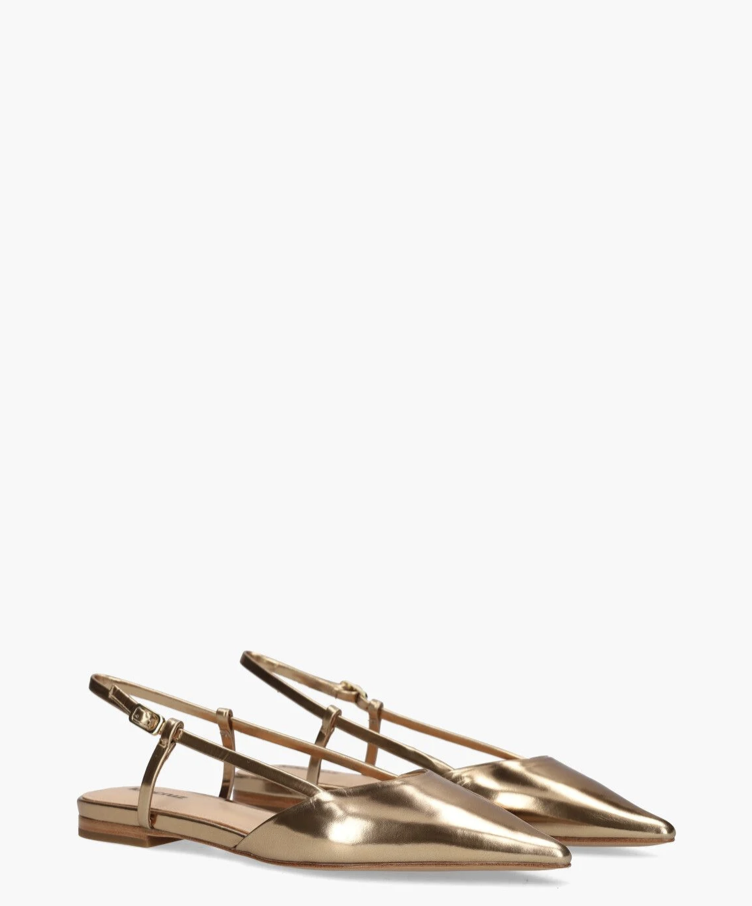 LOLA CRUZ muiltjes CARMEN FLAT goud/brons