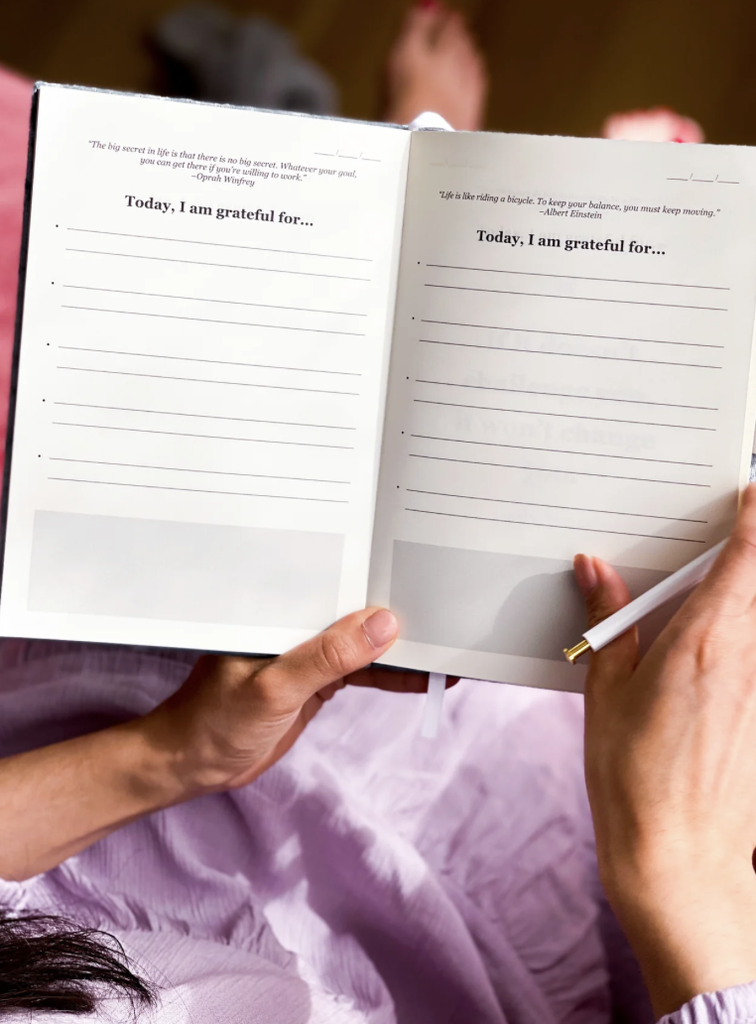 THE GRATITUDE LIST notebook amethyst