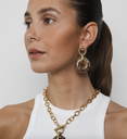 SP oorringen caramel goud