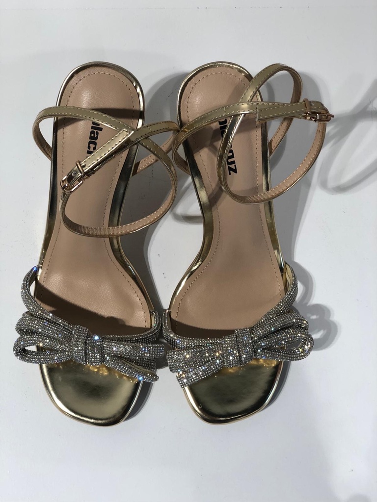 LOLA CRUZ sandalen LISBOA strik gold