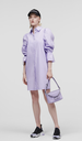KARL LAGERFELD jurk HUN'S PICK PUFFY POPLIN DRESS paars