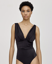 ACCESS top bodysuit V-nek zwart