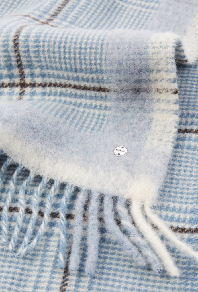 MARC CAIN sjaal blauw geruit