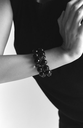 LAURENCE DELVALLEZ armband billie zwart blauw
