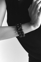 LAURENCE DELVALLEZ armband billie zwart clear