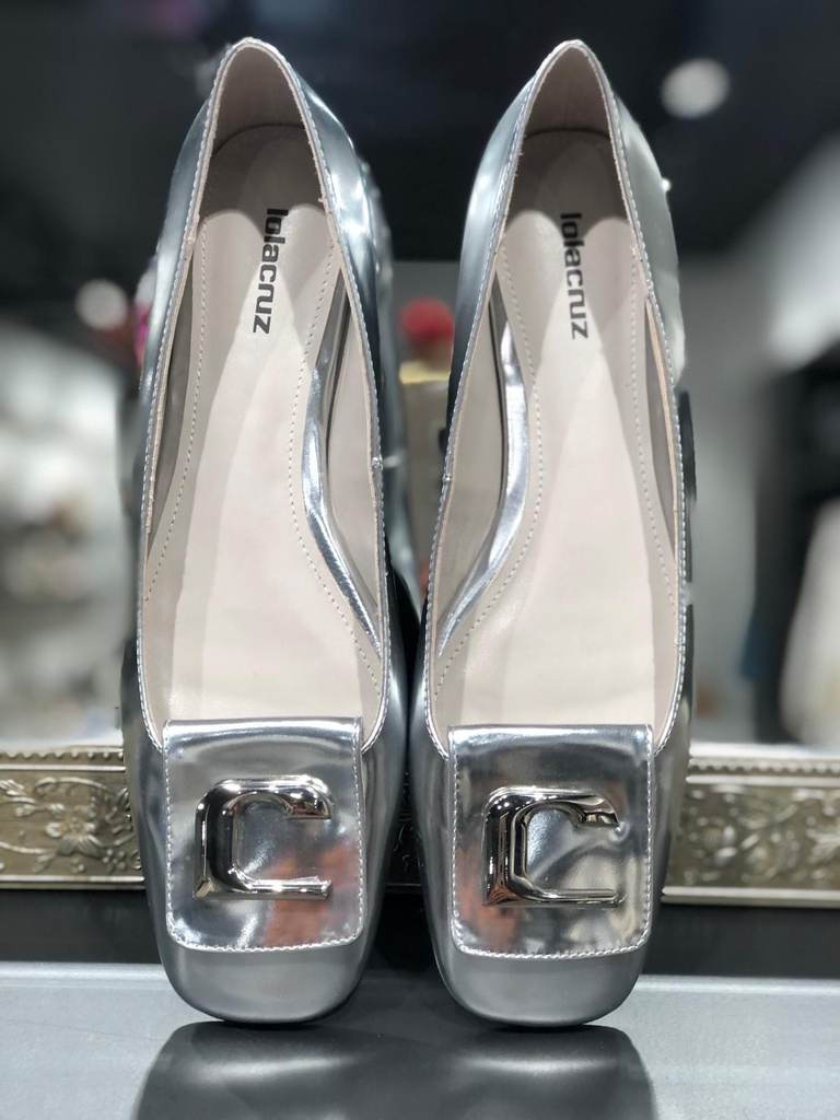 LOLA CRUZ ballerina LOLA zilver
