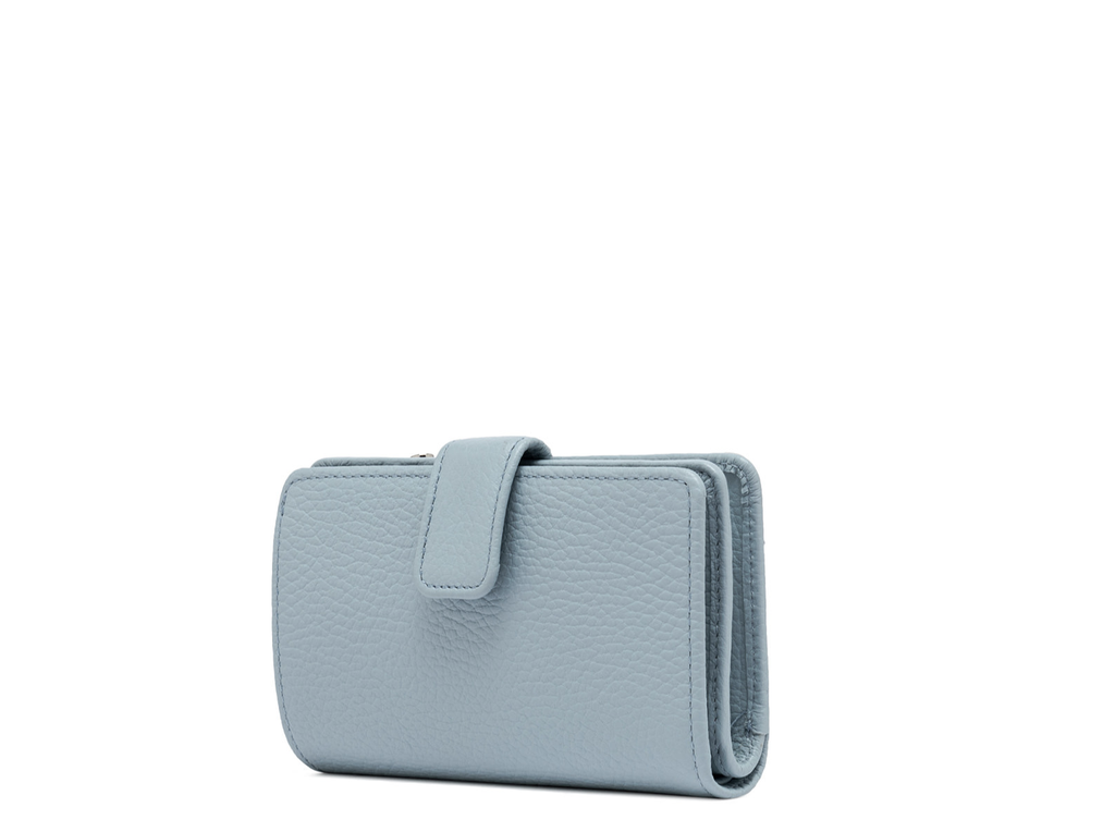 GIANNI CHIARINI portefeuille GRAIN klein lichtblauw