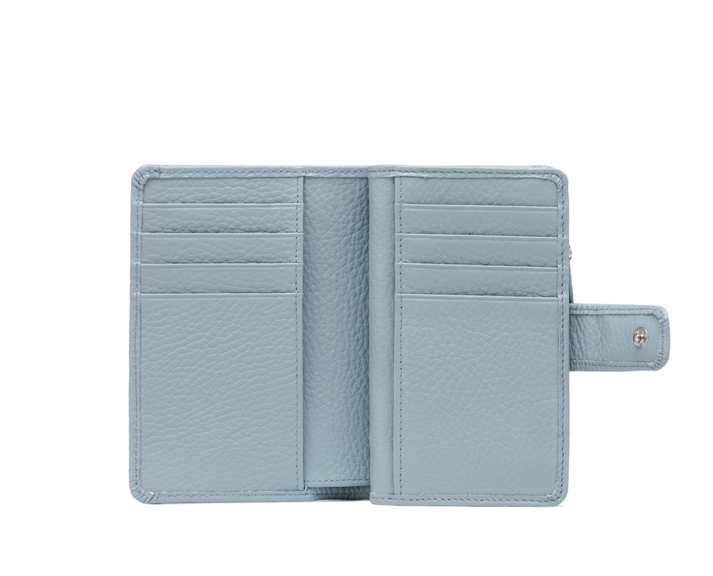 GIANNI CHIARINI portefeuille GRAIN klein lichtblauw