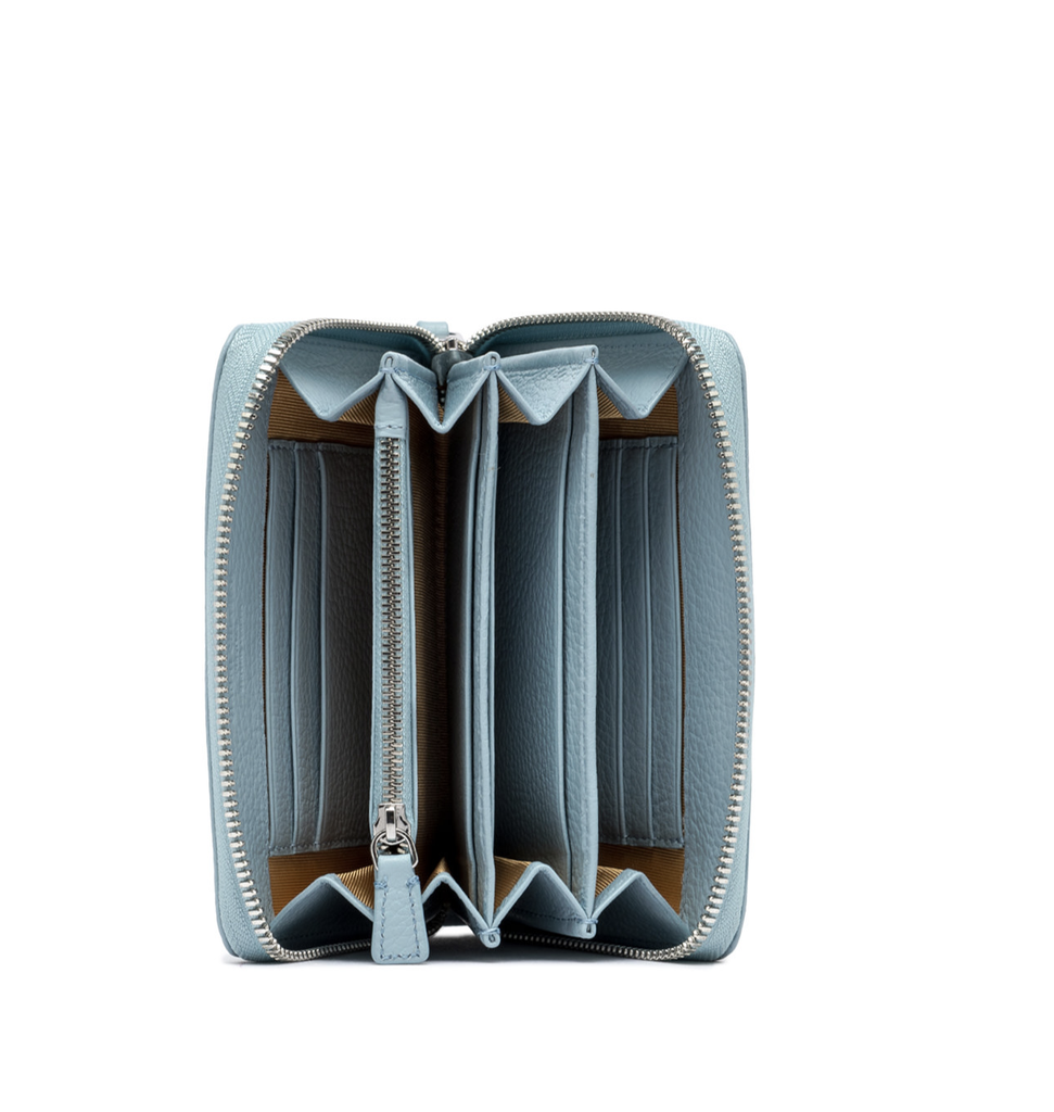 GIANNI CHIARINI portefeuille GRAIN lichtblauw