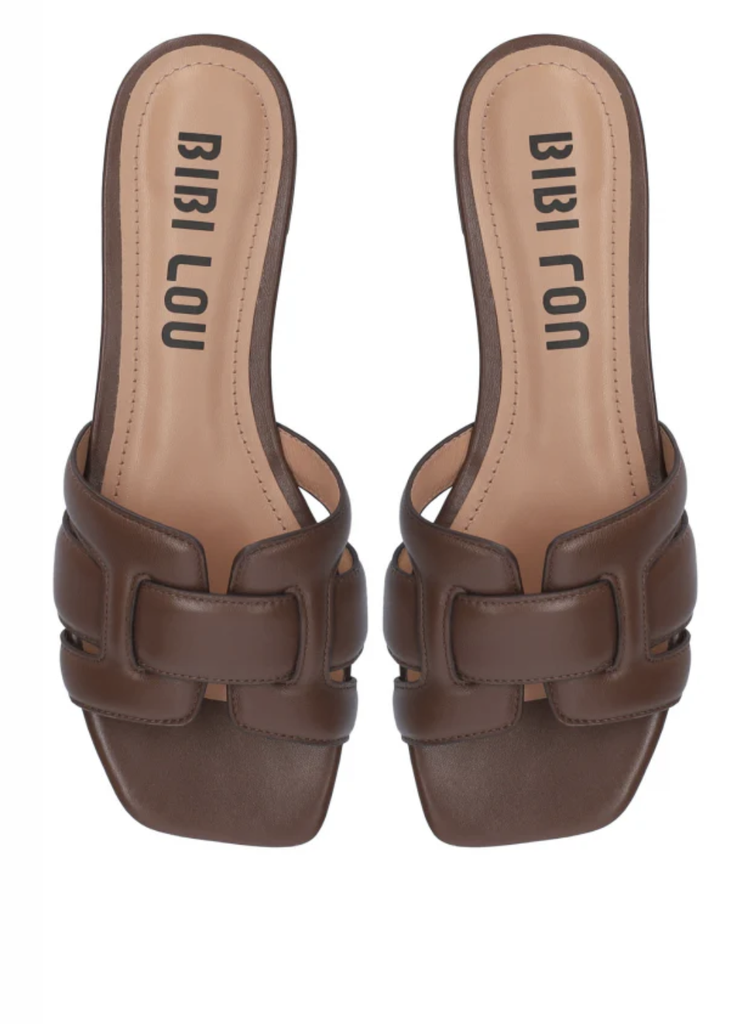 BIBI LOU muiltjes HOLLY FLAT donkerbruin