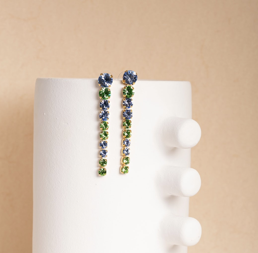SP oorringen blauw/groen