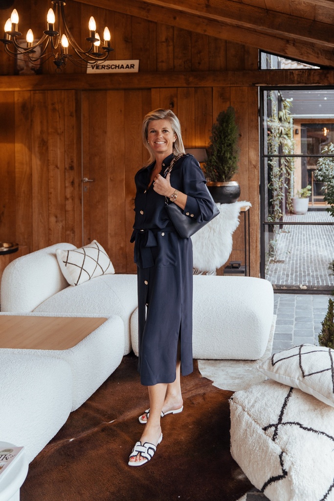 ACCESS kleed SHIRT-DRESS blauw