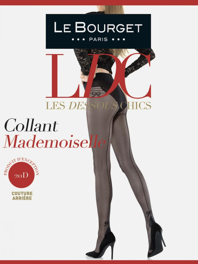 LE BOURGET nylon noir 20 DEN collant Mademoiselle