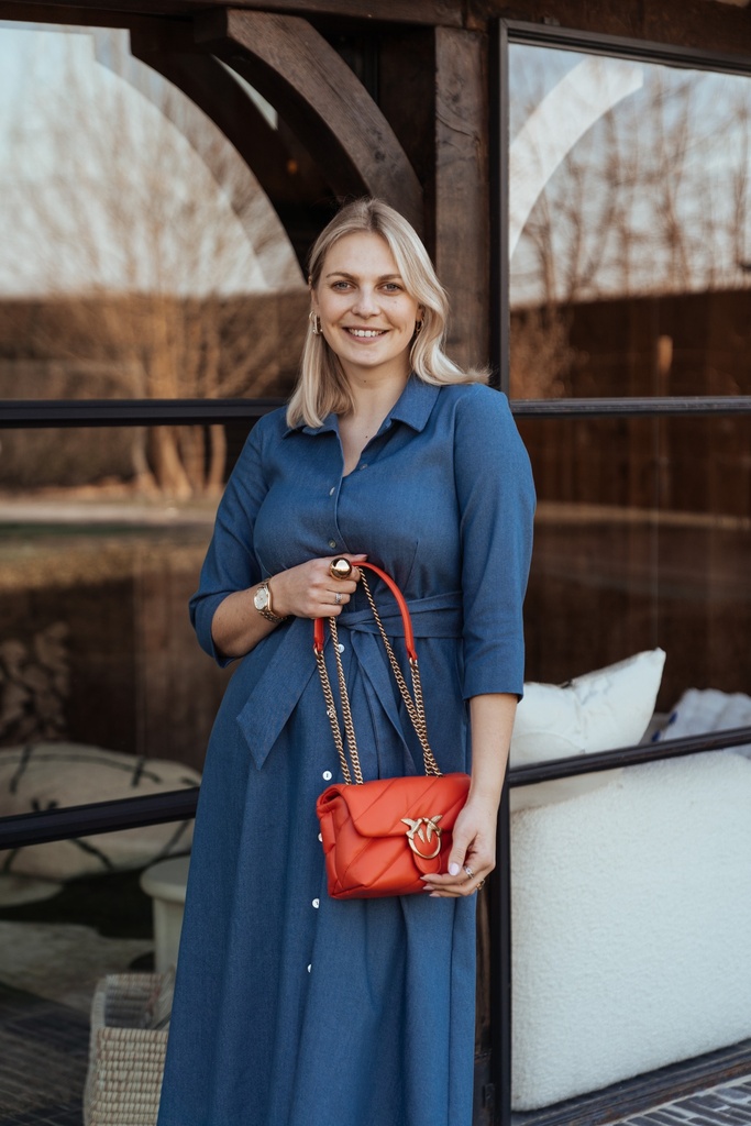 PINKO handtas LOVE PUFF oranje