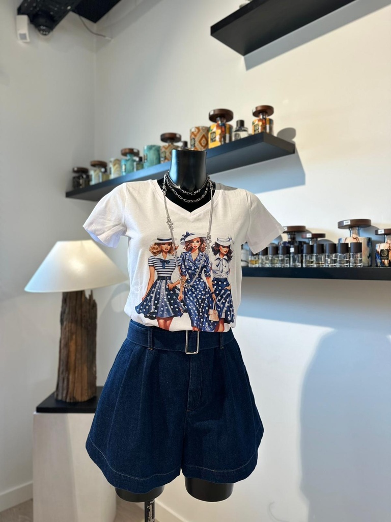 AMOUR&LUXE t-shirt LE RÊVE D'AZUR V T12