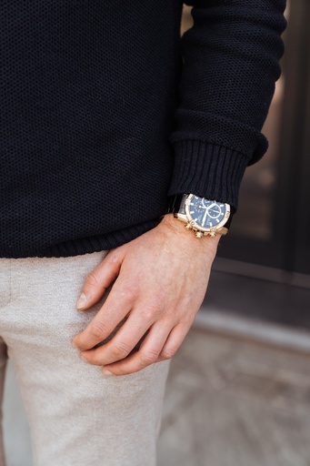 [MD33047-B1] VNDX uurwerk YOUNG REBEL zwart goud
