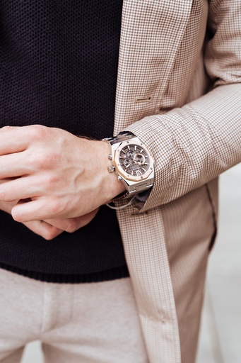 [MS11885-TR] VNDX uurwerk WISE MEN zilver rosé