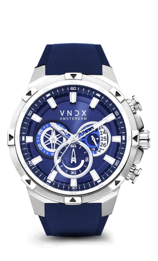 [LS33049-03] VNDX uurwerk YOUNG REBEL blauw zilver