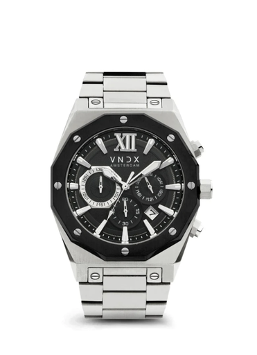 VNDX uurwerk WISE MEN zilver zwart