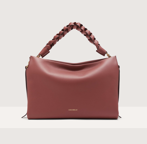 [E1REA110201] COCCINELLE handtas riem vlecht roze