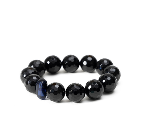 [billie zwart blauw] LAURENCE DELVALLEZ armband billie zwart blauw