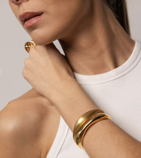 [CUFF goud] SP armband goud mat