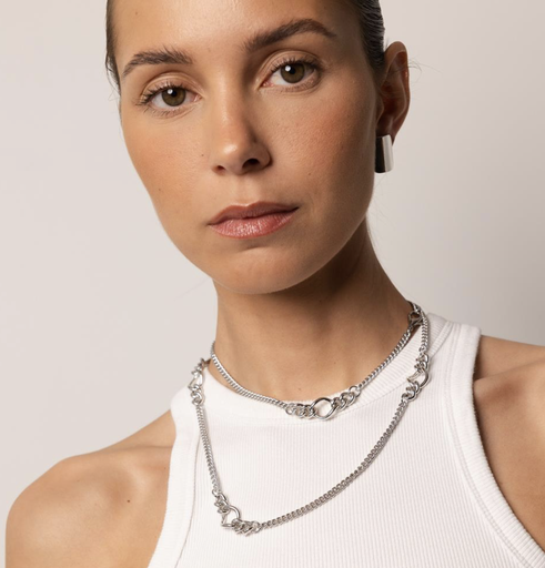 [CHAH122] SP ketting DITA zilver