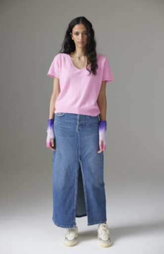 COLORUSH trui roze korte mouwen