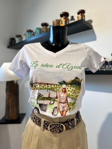 AMOUR&LUXE t-shirt LE RÊVE D'AZUR V T1